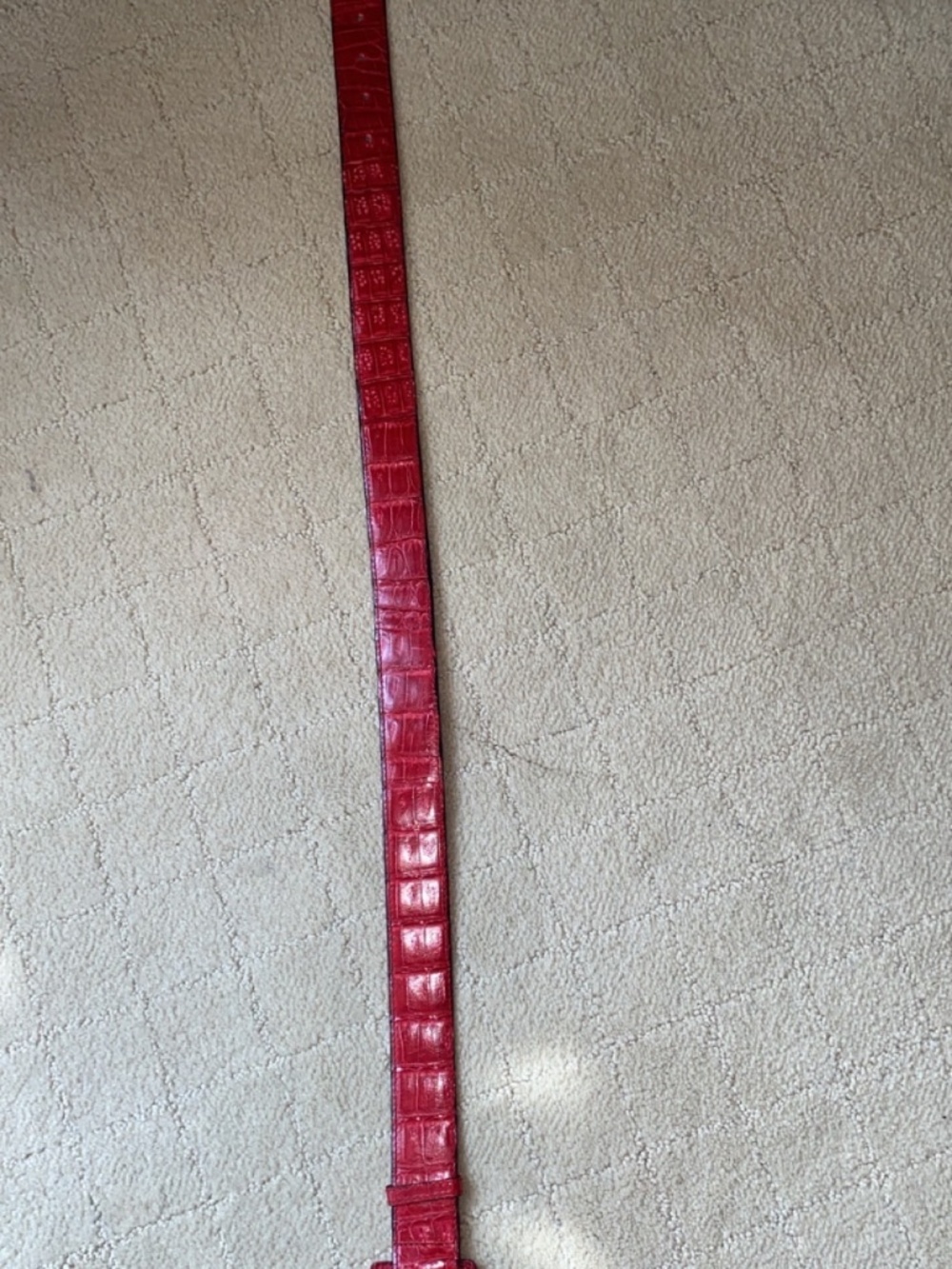 Red Chanel Crocodile Belt - Picture 7 of 7